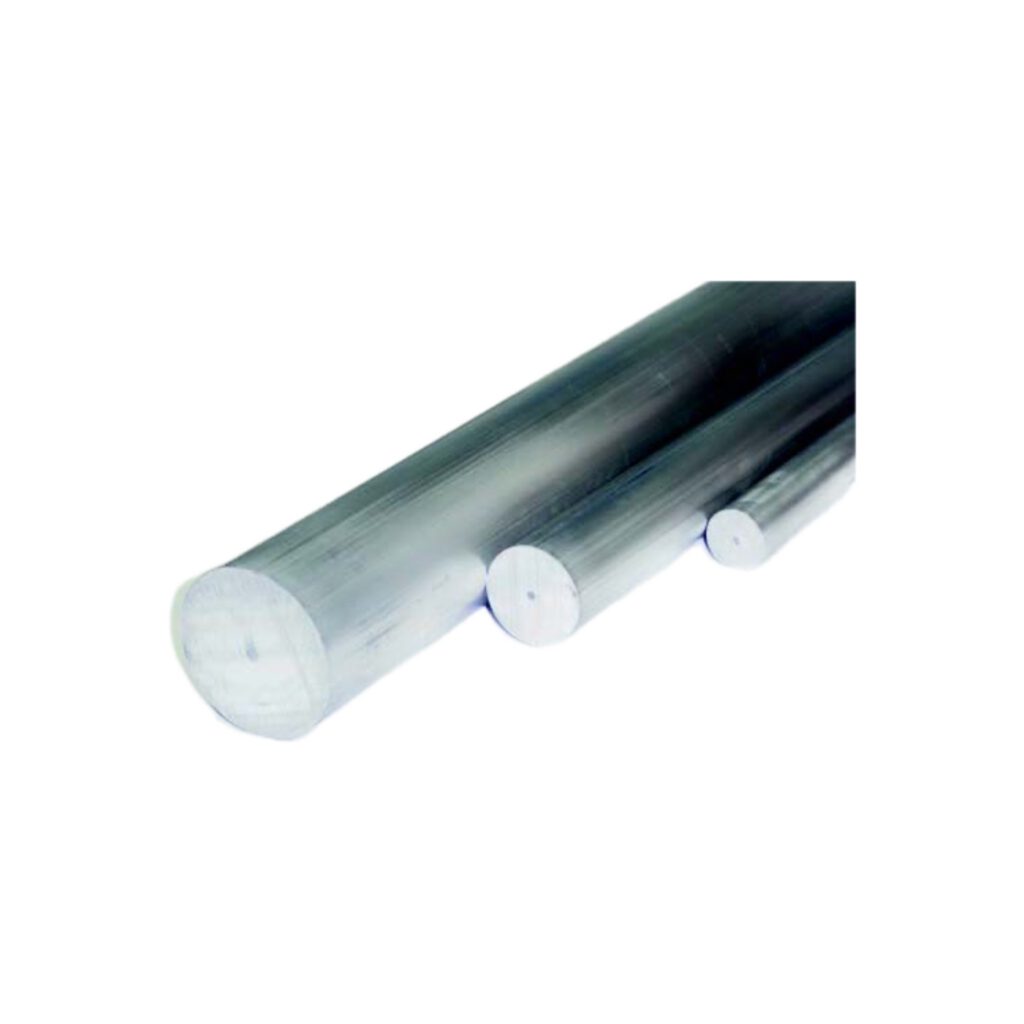 Three galvanized steel pipes of varying diameters on a white background.