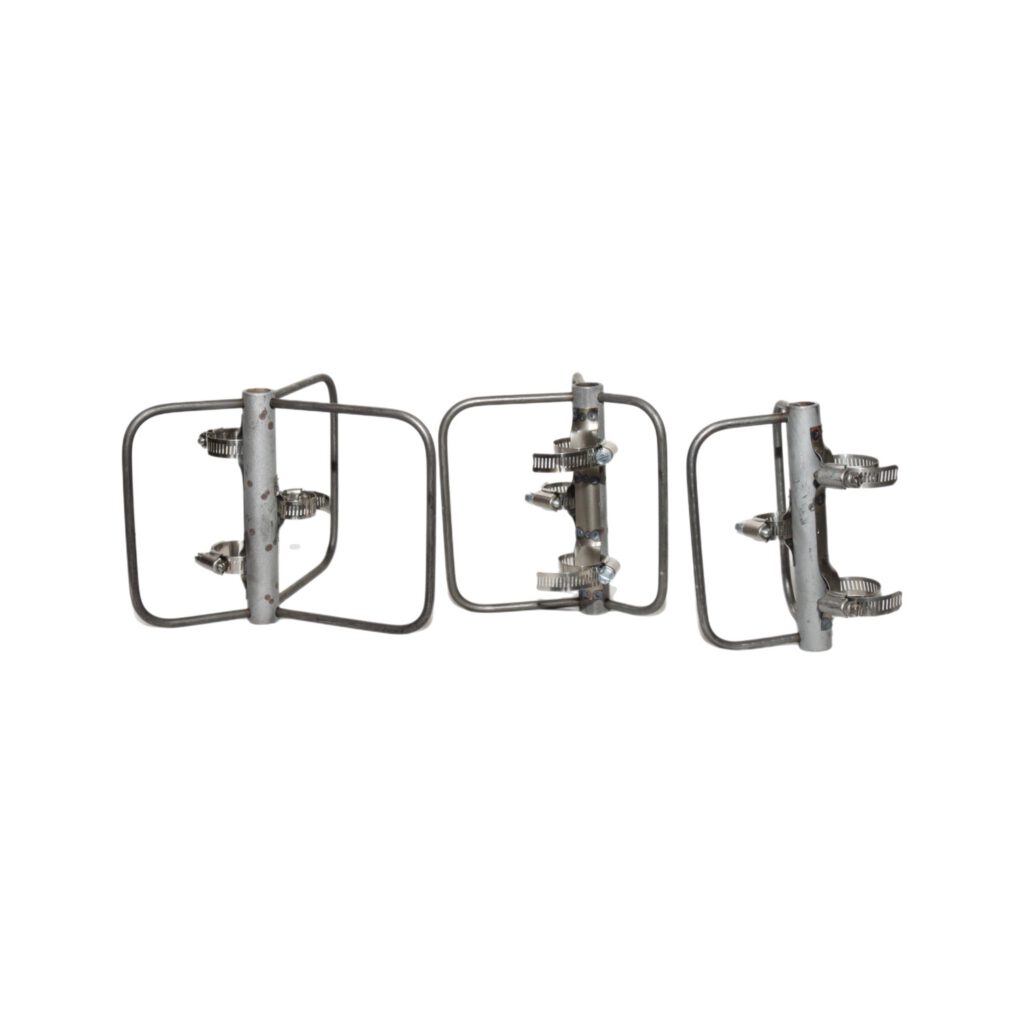 Industrial metal clamps and brackets for corrosion protection and maintenance.